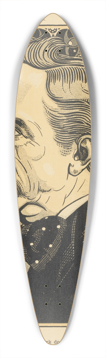 Albert Hahn - Johan Braakensiek door Albert Hahn 39.3 inch art pintail longboard deck