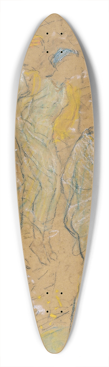 Albert Joseph Moore - Study for Kingcups 39.3 inch art pintail longboard deck