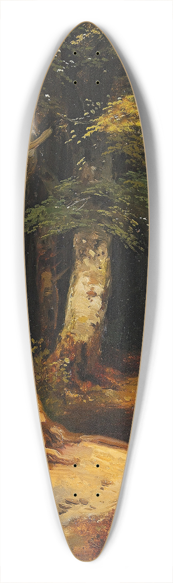 Albert Zimmermann - Waldweg 39.3 inch art pintail longboard deck