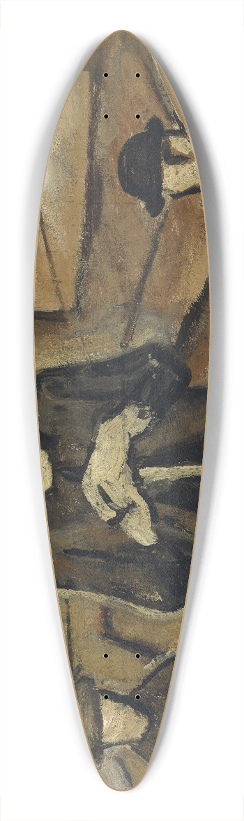 Albin Egger Lienz - Die Familie Studie 39.3 inch art pintail longboard deck