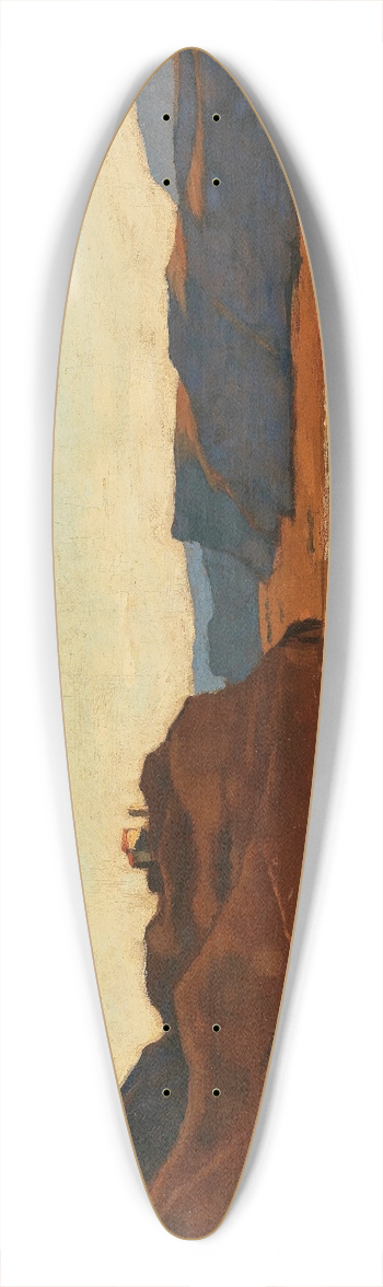 Albin Egger Lienz - Kalvarienberg bei Bozen 39.3 inch art pintail longboard deck