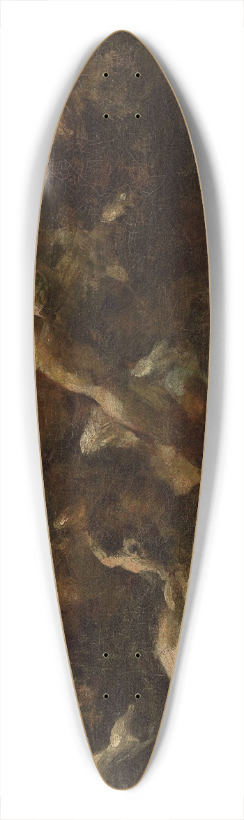 Aleksander Gierymski - Tavern in Rome, sketch 39.3 inch art pintail longboard deck