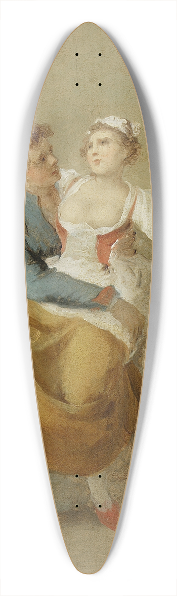 Aleksander Orowski - Scene in a tavern 39.3 inch art pintail longboard deck
