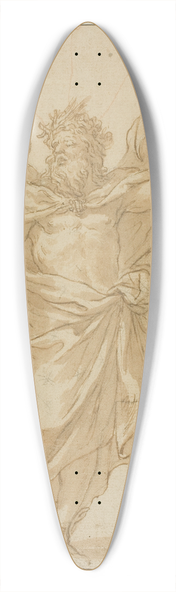 Alessandro Algardi - Father Time 39.3 inch art pintail longboard deck