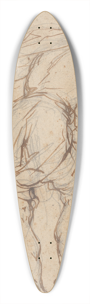 Alessandro Maganza - Male Figure Seen from Behind 39.3 inch art pintail longboard deck