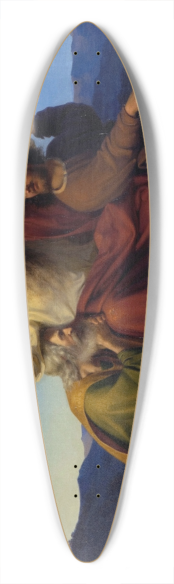 Alexander Heubel - Moses, Aaron and Hur 39.3 inch art pintail longboard deck