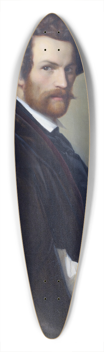 Alexander Heubel - Self portrait 39.3 inch art pintail longboard deck