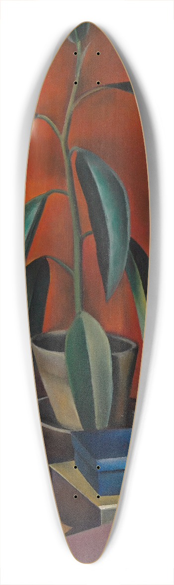 Alexander Kanoldt - Still life with rubber tree 39.3 inch art pintail longboard deck