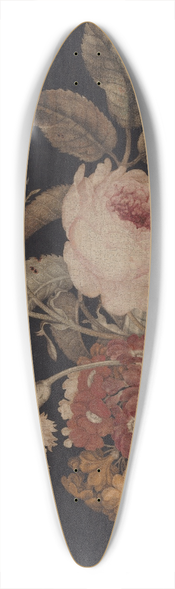 Alexander Marshal - Flowers in a Delft Jar 39.3 inch art pintail longboard deck