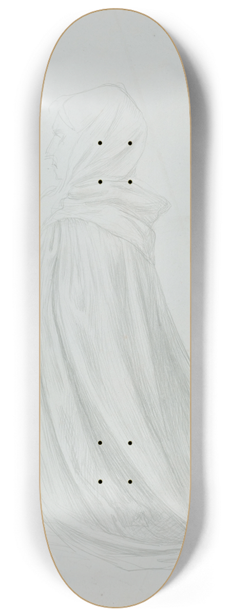 Alphonse Legros - Woman in a Cloak 8.25 inch art skate deck