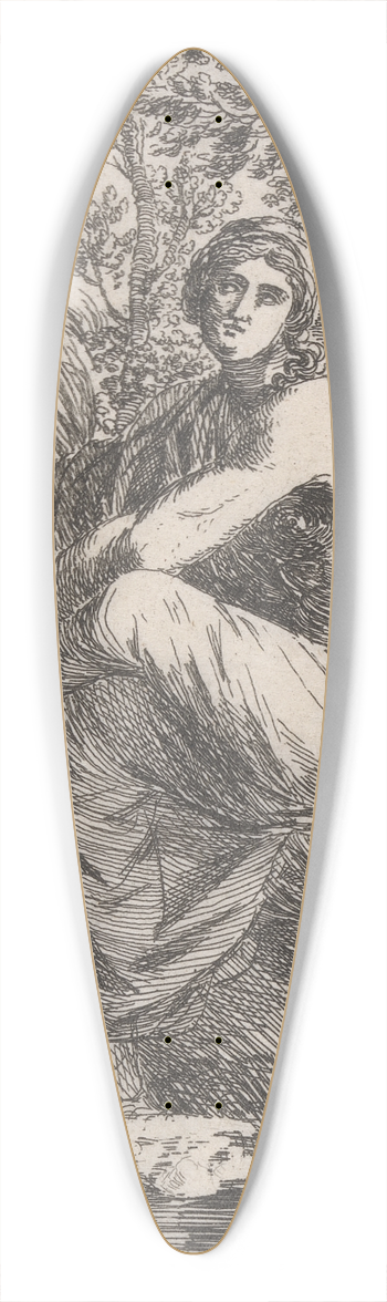 Alexander Runciman - Diana Bathing 39.3 inch art pintail longboard deck