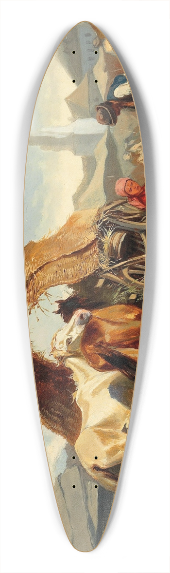 Alexander Von Bensa - Markttag 39.3 inch art pintail longboard deck