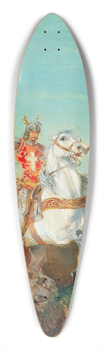 Alexander Von Bensa - St George And The Dragon 39.3 inch art pintail longboard deck