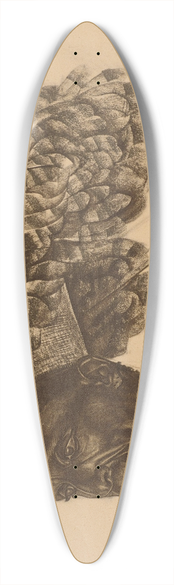 Alexandre Jacovleff - Aboura 39.3 inch art pintail longboard deck