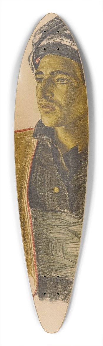 Alexandre Jacovleff - Un Kurde de Bagdad 39.3 inch art pintail longboard deck