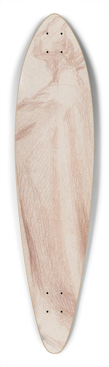 Alexandre Laemlein - Kneeling Draped Figure 39.3 inch art pintail longboard deck