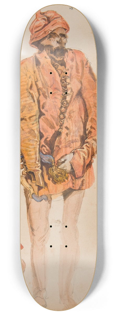 Jan Matejko - Studia kostiumowe z XVII w.  Zwoki mczyzny w czerwonym upanie; szkice rkawa i trzewika 8.25 inch art skate deck