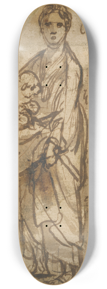 Adam Elsheimer - Saint Agnes 8.25 inch art skate deck