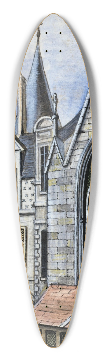 Alfred Bonnardot - La Sainte-Chapelle, Palais de Justice 39.3 inch art pintail longboard deck