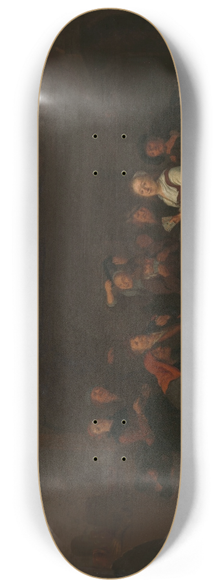 Jan Miense Molenaer - Cheating at Cards 8.25 inch art skate deck