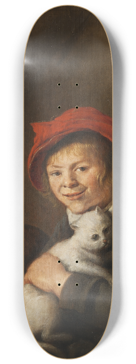 Jan Miense Molenaer - Two boys playing with a cat 8.25 inch art skate deck