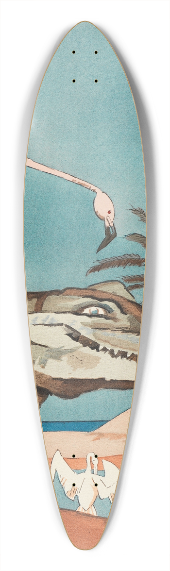 Alfred Le Petit - Mille, Douze histoires de btes 39.3 inch art pintail longboard deck