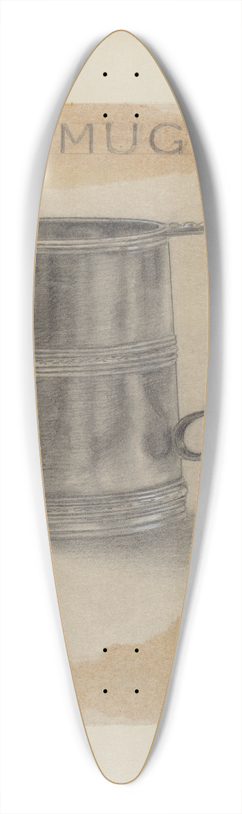 Alfred Nason - Silver Mug 39.3 inch art pintail longboard deck