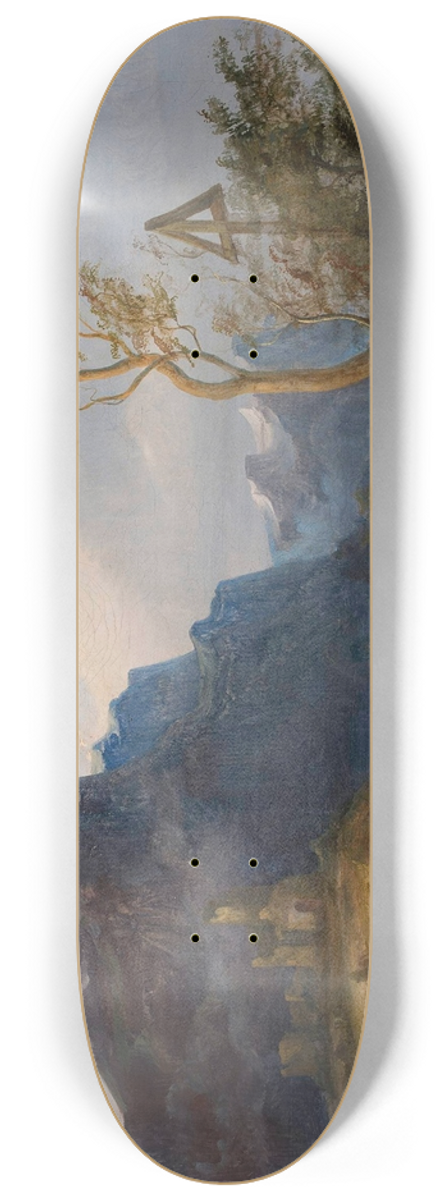Jan Nepomucen Glowacki - Mountain landscape 8.25 inch art skate deck