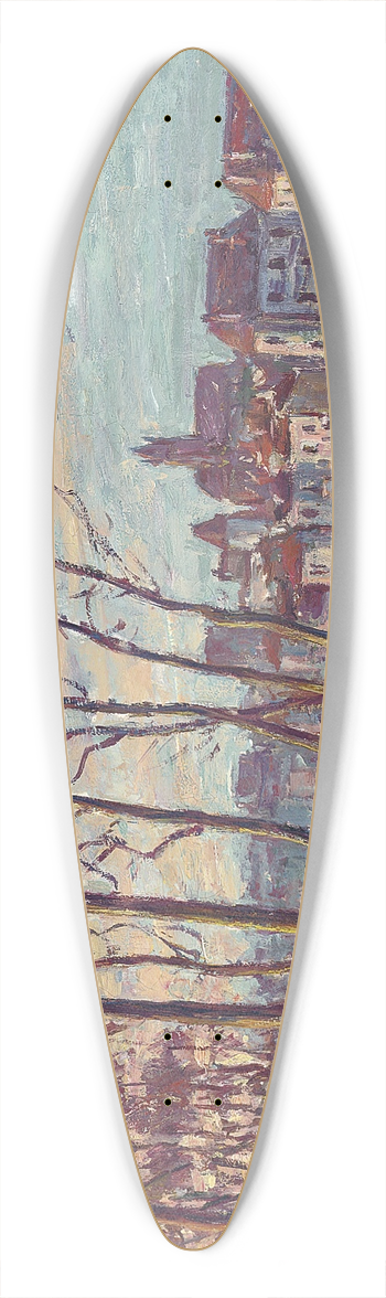 Alfred Sisley - Vue de Moret 39.3 inch art pintail longboard deck