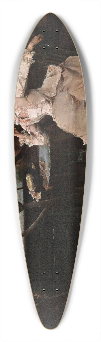Alfred Stevens - In Deep Thought 39.3 inch art pintail longboard deck