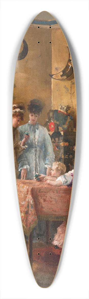 Alfred Stevens - Les Visiteuses 39.3 inch art pintail longboard deck