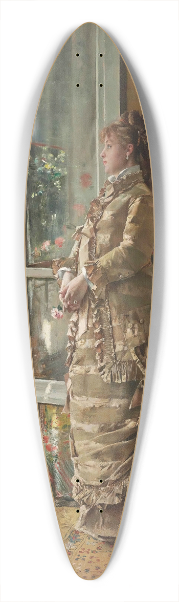 Alfred Stevens - Mlancolie 39.3 inch art pintail longboard deck