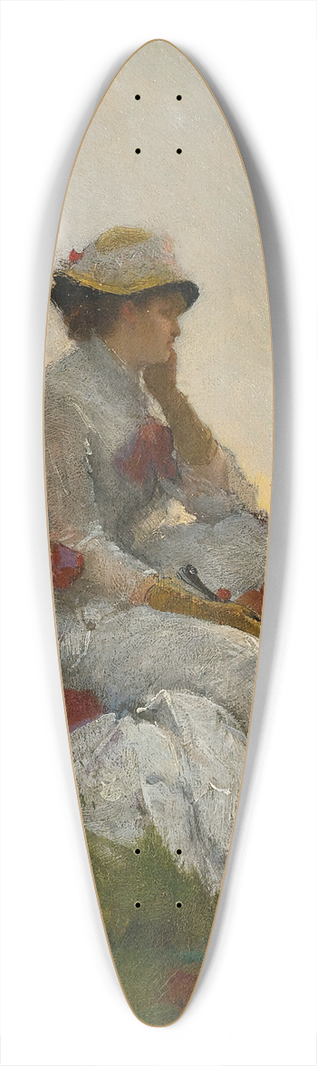 Alfred Stevens - Pensive 39.3 inch art pintail longboard deck