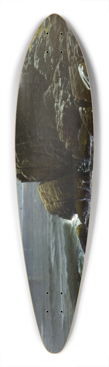 Alfred Thompson Bricher - Castle Rock, Marblehead 39.3 inch art pintail longboard deck