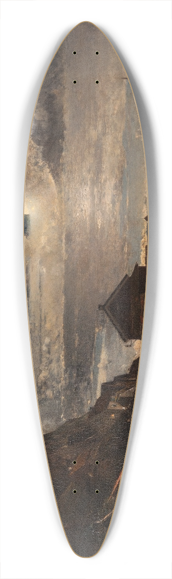 Alfred Wahlberg - Moonlight, Fjllbacka 39.3 inch art pintail longboard deck