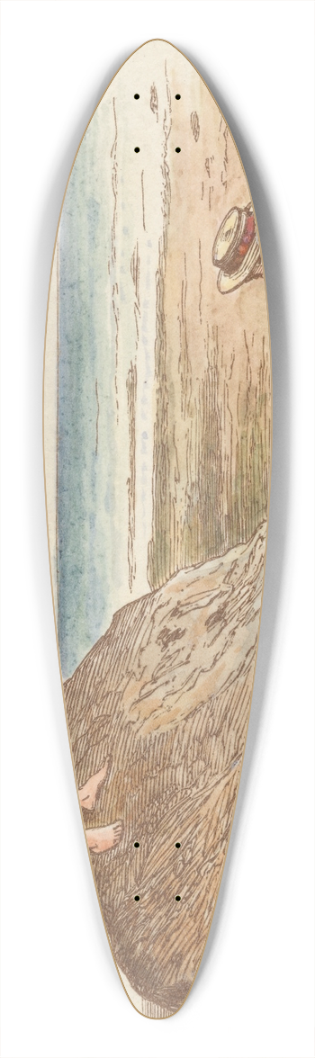 Alfred W. Cooper - Excelsior 39.3 inch art pintail longboard deck