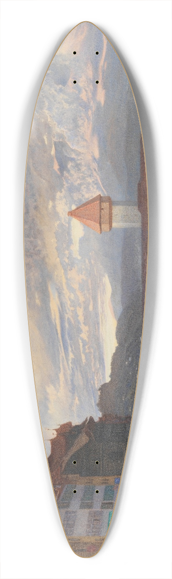 Alfred William Hunt - Lucerne 39.3 inch art pintail longboard deck