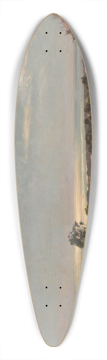 Algernon Talmage - Blue and silver, Pas-de-Calais 39.3 inch art pintail longboard deck