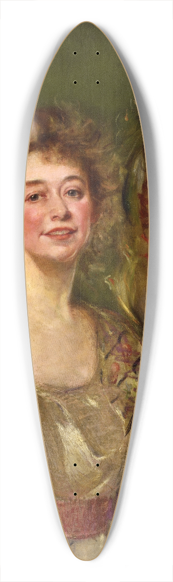Alice Pike Barney - Self-Portrait Reflected in Mirror 39.3 inch art pintail longboard deck