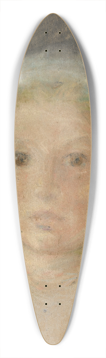 Alice Pike Barney - Tiny White Cap 39.3 inch art pintail longboard deck