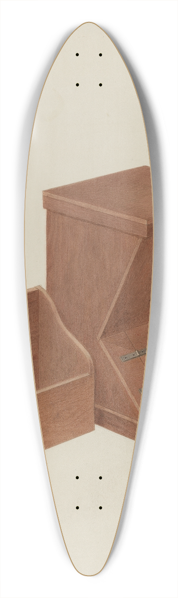 Alois E. Ulrich - Shaker Wood Box 39.3 inch art pintail longboard deck