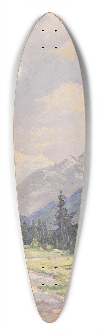 Alois Hernick - Almlandschaft 39.3 inch art pintail longboard deck