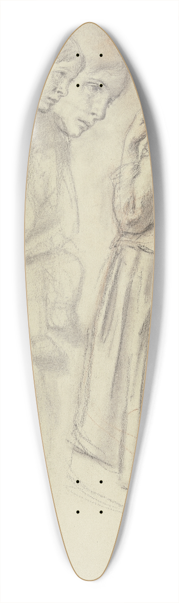 Alois Penz - Mutter mit Kind und stehendes Mdchen 39.3 inch art pintail longboard deck