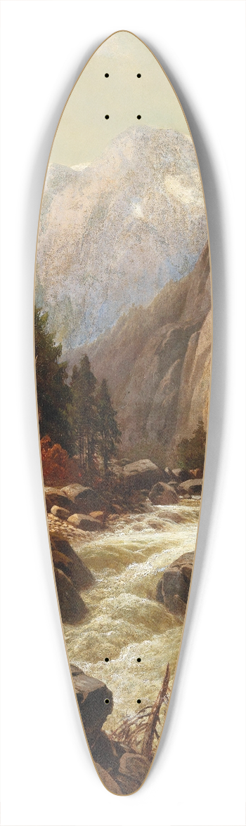 Alois Wolf - Mountain Stream 39.3 inch art pintail longboard deck