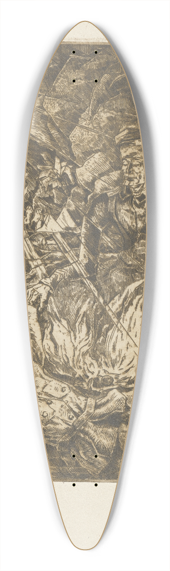 Aloys Wach - Der Inder 39.3 inch art pintail longboard deck
