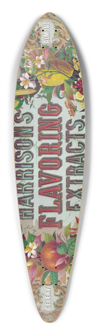 Alphonse Bigot - Harrisons flavoring extracts. Phila. 39.3 inch art pintail longboard deck