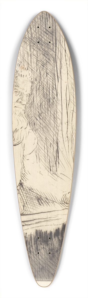 Alphonse Legros - Blacksmith (Le forgeron) 39.3 inch art pintail longboard deck