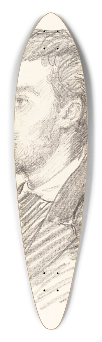 Alphonse Legros - Frederic Regamey II 39.3 inch art pintail longboard deck