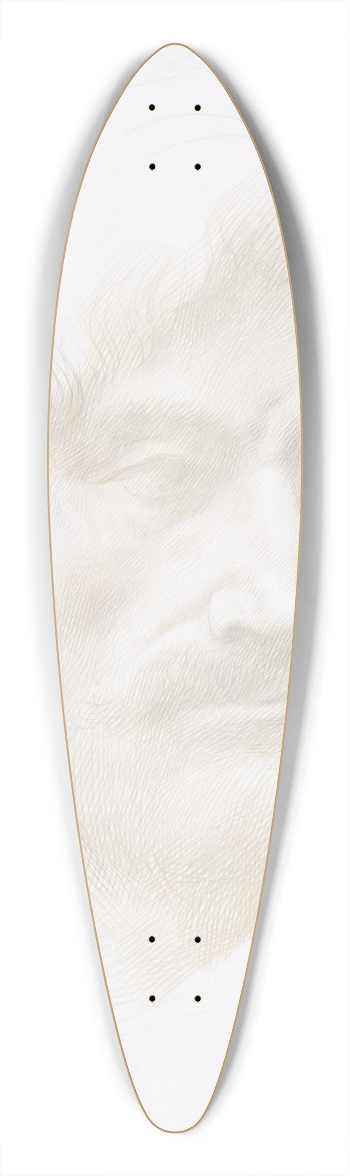 Alphonse Legros - Head of a Man 39.3 inch art pintail longboard deck