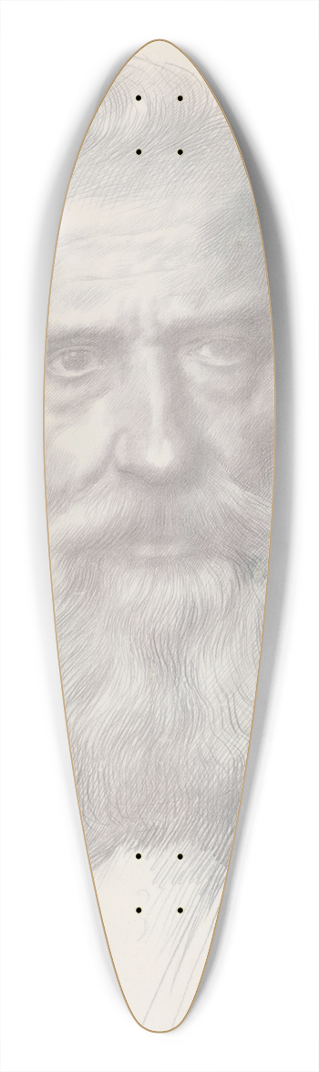 Alphonse Legros - Self-Portrait 39.3 inch art pintail longboard deck